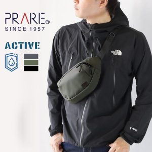 PRAIRIE 1957 ボディバッグ メンズ 横型 防水 斜め掛け アウトドア プレリー ACTIVE 雨 丈夫 軽量 軽い ショルダーバッグ 男性 プレゼント(09000625-mens-1r)